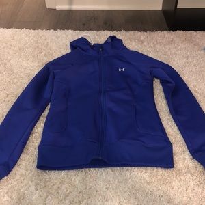 Blue full zip under armor warm jacket